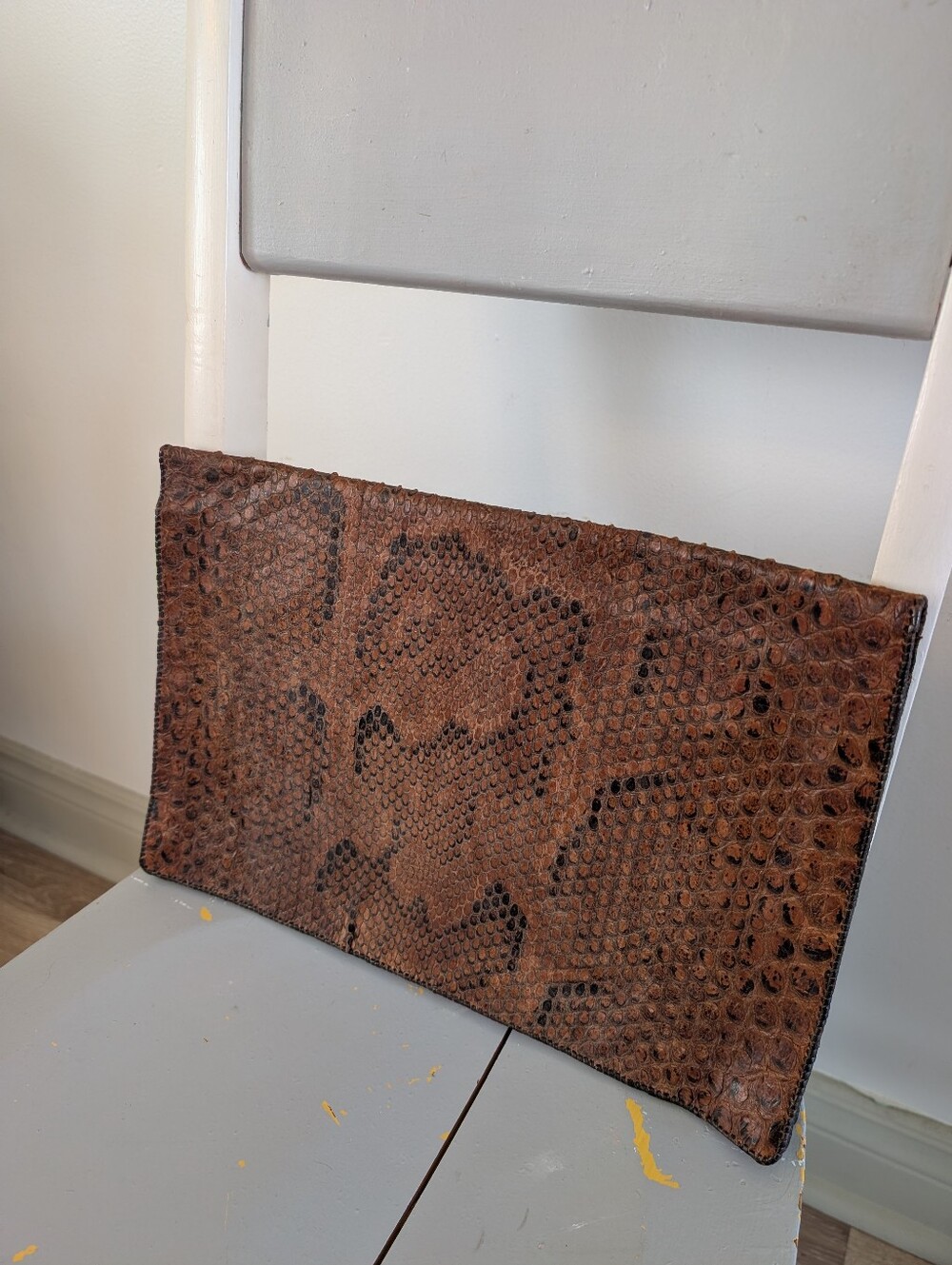 RARE - 1970's "Python Skin" Satchel, Briefcase - Unisex Design - Picture 6 of 16
